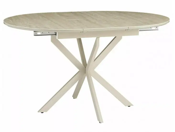 Gaston Ceramic 100(135)*100 bővíthető étkező asztal travertin/ kasmír Alacsony ár