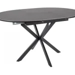 Biztonságos vásárlás Gaston kerámia asztal 100(135)x100 szürke/ fekete
