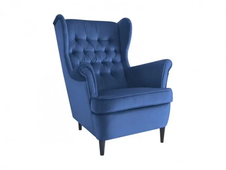 Exkluzív ajánlat Harry Velvet fotel kék bluvel 86/ wenge
