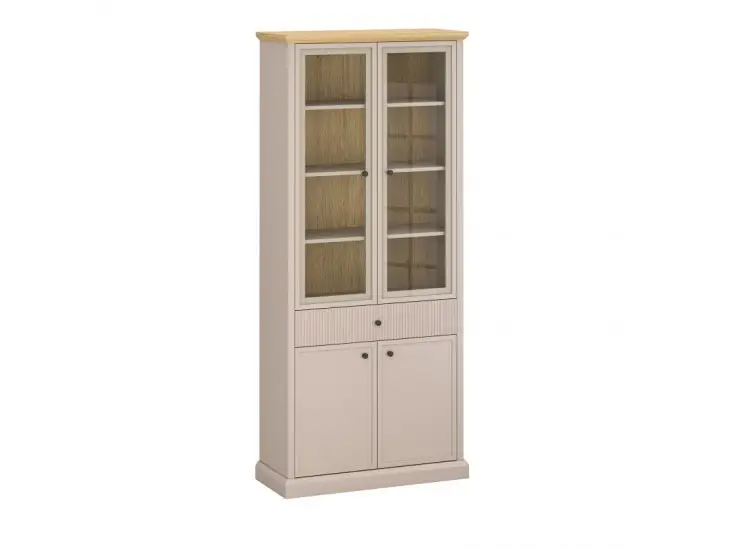 Korlátozott ajánlat Idello W2D2W1S vitrin kőtölgy/ taupe