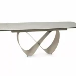 Infinity Ceramic 160(240)*95 bővíthető étkező asztal travertin bézs/ kasmír Prémium