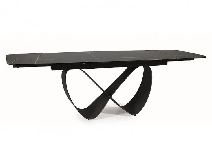 Biztonságos fizetés Infinity étkező asztal Kerámia fekete láb/ azario black (160(240)X95)