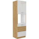 Vedd meg online Niki 28. konyha 60 DP-210 2F 60x210x57cm fényes fehér/artisan tölgy