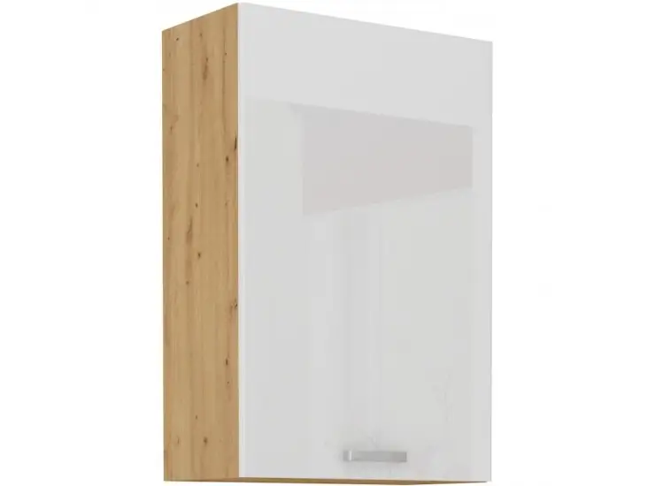 Niki 28. konyha 60 G-90 1F 60x90x31cm fényes fehér/artisan tölgy Kiárusítás