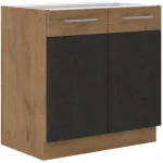 Niki 29. konyha 80 ZL 2F BB 80x82x52cm matera/lancelot tölgy (munkalap nélkül) Biztonságos fizetés