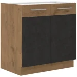 Niki 29. konyha 80 D 2F BB 80x82x52cm matera/lancelot tölgy (munkalap nélkül) Nézd meg most