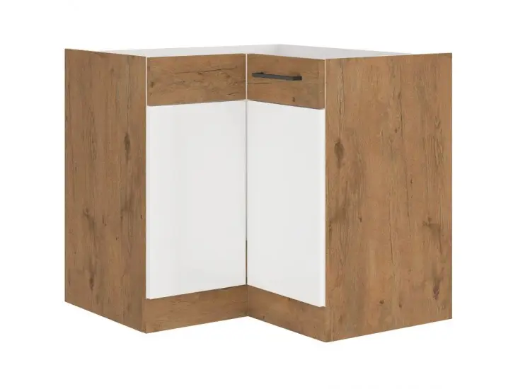 Niki 30. konyha 90X90 DN 2F BB 83/83x82x52cm fényes fehér/lan. tölgy (munkalap nélk) Alacsony ár