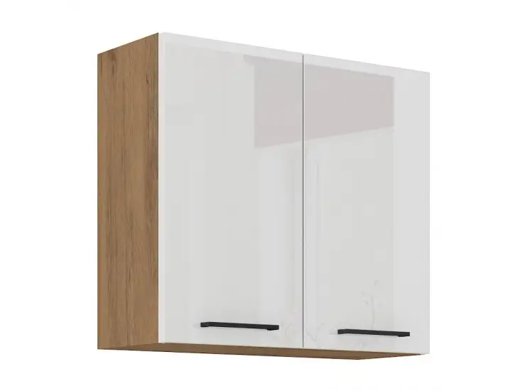 Niki 30. konyha 80 G-72 2F 80x71,5x31cm fényes fehér/lancelot tölgy Biztonságos vásárlás