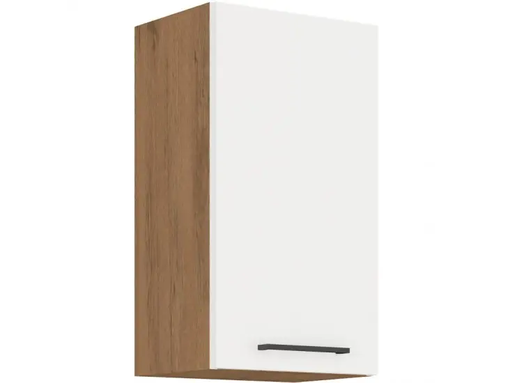 Újdonság Niki 30. konyha 40 G-72 1F 40x71,5x31cm fényes fehér/lancelot tölgy