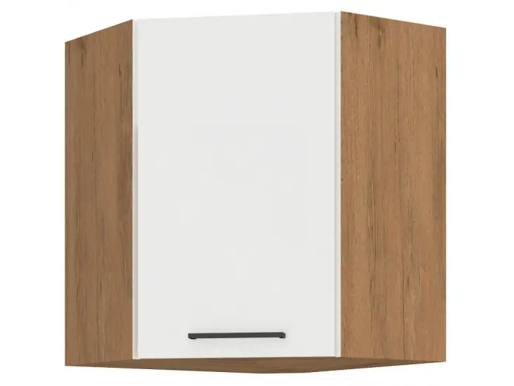 Niki 30. konyha 60X60 GN-72 1F (45°) 58,5x71,5x58,5cm fényes fehér/lancelot tölgy Népszerű