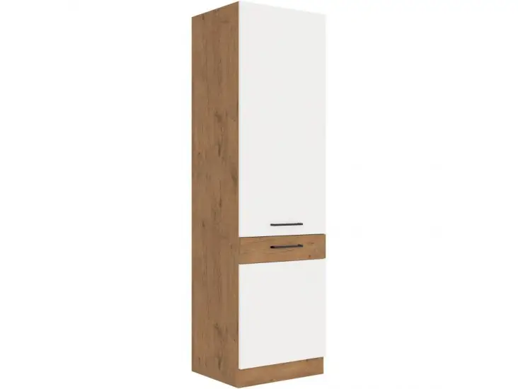 Prémium Niki 30. konyha 60 DK-210 2F 60x210x57cm fényes fehér/lancelot tölgy