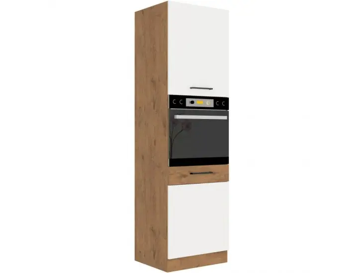Expressz szállítás Niki 30. konyha 60 DP-210 2F 60x210x57cm fényes fehér/lancelot tölgy