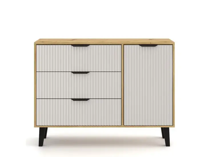 Prémium Borg Duo K1D3S komód kasmír/ artisan tölgy