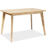Legkelendőbb Brando bővíthető asztal MDF+tölgy furnér/tölgy lábazat (120-160X80)