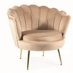 Akciós ár Camellia 1 Velvet fotel arany láb/ bézs Bluvel 28