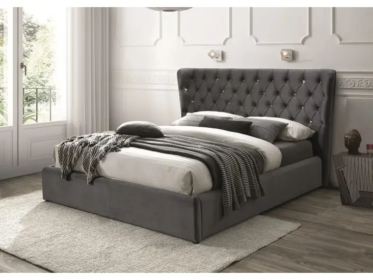 Legkelendőbb Carven Velvet 160x200 franciaágy szürke bluvel 14