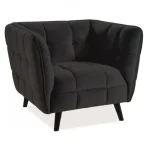 Vásárlói kedvenc Castello 1 fotel fekete bárson/wenge láb (Bluvel 19)