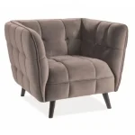 Szezonális akció Castello 1 Velvet fotelbézs bluvel 28/ wenge