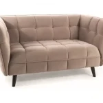 Csak ma Castello 2 Velvet kanapé venge láb/ sötét bézs (Bluvel 40)