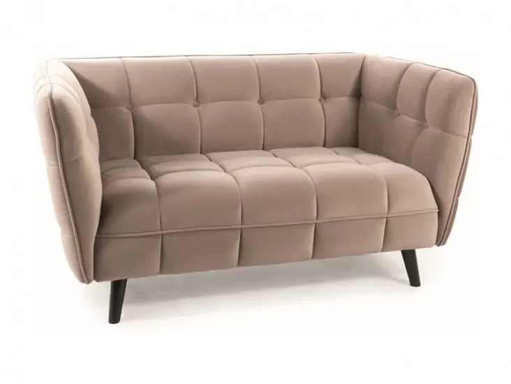 Csak ma Castello 2 Velvet kanapé venge láb/ sötét bézs (Bluvel 40)
