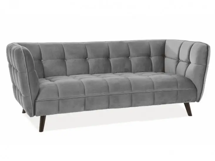 Kedvezményes ár Castello 3 Velvet kanapé szürke bluvel 14/ wenge