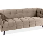 Legjobb ár Castello 3 Velvet kanapé venge láb/ sötét bézs (Bluvel 40)