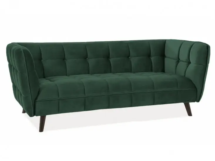 Népszerű Castello 3 Velvet kanapé zöld bluvel 78/ wenge