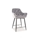 Expressz szállítás Cherry H-2 Velvet bárszék fekete láb/ szürke bluvel 14