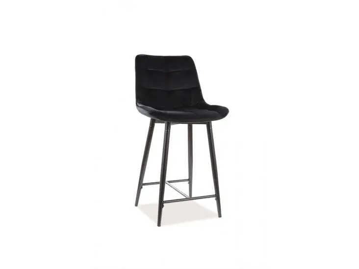 Vedd meg online Chic H-2 Velvet félmagas bárszék fekete láb/ fekete bluvel 19