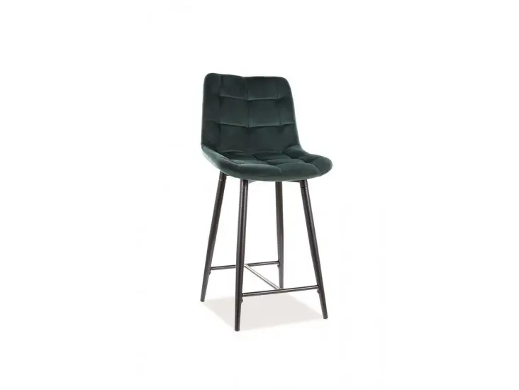 Chic H-2 Velvet félmagas bárszék fekete láb/ zöld bluvel 78 Legjobb ár