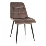 Kiárusítás Chic Velvet szék fekete láb/ cappuccino (Bluvel 38)