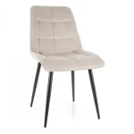 Bestseller Chic Velvet szék fekete láb/ világos bézs (Bluvel 30)