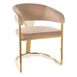 Csak ma Crown Velvet szék arany láb/ bézs (Bluvel 28)