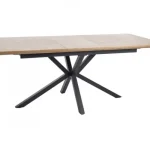 Outlet Logan 160(200)*90 étkező asztal tölgy/ matt fekete