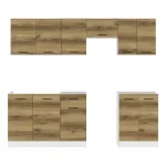 Outlet Junona Line JUNONA_MODUL_WER_2/230_BBL konyha világos delano tölgy/ fehér