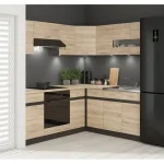 Vedd meg online Junona sarokkonyha NAR3 balos sonoma tölgy/ wenge sonoma tölgy munkalappal