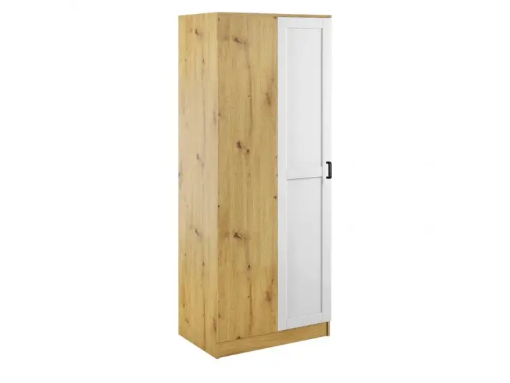 Kedvezmény Kami sarok gardróbszekrény SZN1D keretes fehér/ artisan tölgy