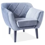 Alacsony ár Karo 1 Velvet fotel bluvel 14 szürke/ wenge