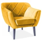 Ajánlat Karo 1 Velvet fotel bluvel 68 curry sárga/ wenge
