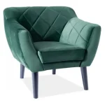 Karo 1 Velvet fotel bluvel 78 zöld/ wenge Prémium