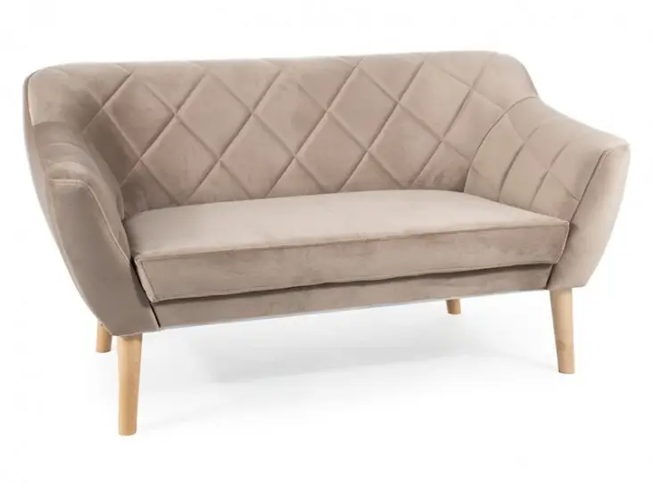 Szuper akció Karo 2 Velvet kanapé bükk láb/ sötét bézs (Bluvel 40)