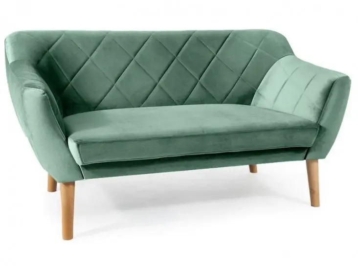 Árengedmény Karo 2 Velvet kanapé bükk láb/ zöld (Bluvel 78)