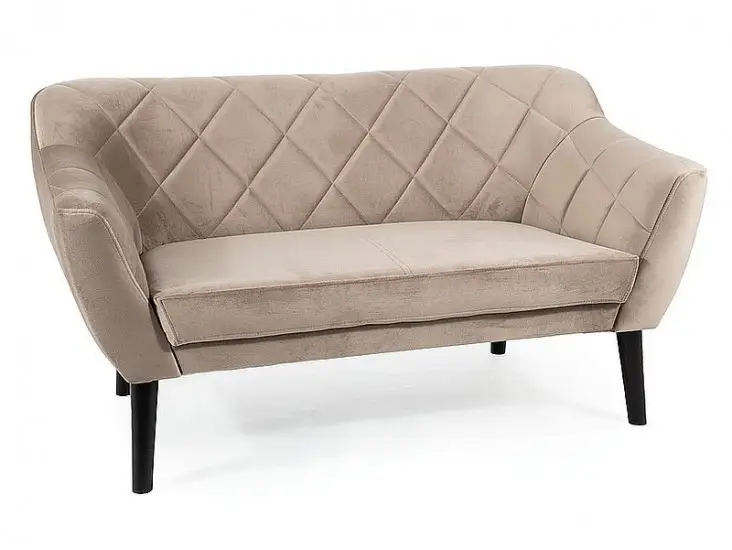 Legjobb ár Karo 2 Velvet kanapé venge láb/ sötét bézs (Bluvel 40)