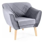 Árengedmény Karo1 Velvet fotel bükk láb/ szürke (Bluvel 14)