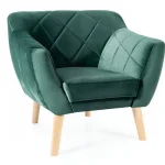 Karo1 Velvet fotel bükk láb/ zöld (Bluvel 78) Alacsony ár