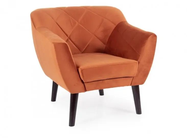 Szuper ajánlat Karo1 Velvet fotel venge láb/ fahéj (Bluvel 4215)