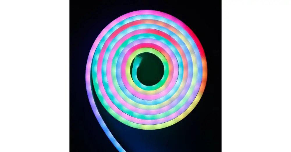 LED szalag neon flex RGB szett távirányítóval tápegységgel 5m IP65,12V DC 4,8W/m 300lm/m 120LED/m SMD2835 Utolsó esély