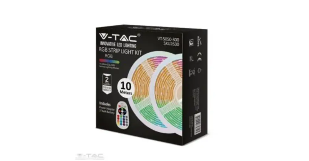 Azonnal elérhető LED SZALAG SZETT 5050 30 LED/M RGB IP20 NEM VÍZÁLLÓ