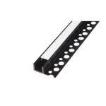 Különleges ajánlat LED PVC profil 33x12 süllyesztett fekete 2m tejes fedlap