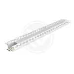 Árcsökkenés LED PVC profil 33x12 süllyesztett fekete 2m tejes fedlap